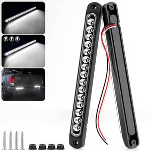 lot 1698 image: PSEQT 10 15 LED Trailer Identification Light Led Running Reverse Backup Tail Light Bar Strip White Truck Rear Side Marker Lights Waterproof
