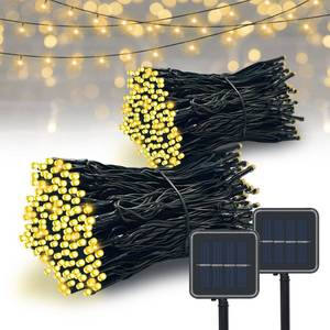 lot 1699 image: Eueasy Solar String Lights Outdoor, 2 Pack 146FT 400 LED Waterproof Solar Christmas Lights with 8 Lighting Modes for Tree Xmas Decorations
