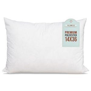 lot 2022 image: Pillowflex Premium Polyester Pillow Insert - 14x36 Pillow Form - Machine Washable, Lumbar Pillow Insert for Sham - Large Pillow, Rectangle Pillow - 1 Decorative Pillow