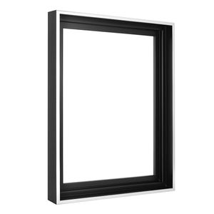 lot 2023 image: MCS Deep Floating Canvas Frame, Art Frames for Canvas Paintings with Adhesive Fasteners and Hanging Hardware, 12 x 16 Inch Black and Silver Finish
