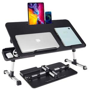 lot 2030 image: Lap Desk for Laptop,BUILDEC Adjustable Laptop Stand for Desk with Storage Drawer,Foldable Legs Standing Lap Table for Reading, Eating, Working, Writing, Gaming and Drawing in Bed Sofa Couch Floor
