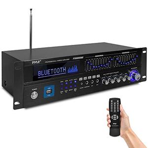 lot 2036 image: Pyle 6-Channel Bluetooth Hybrid Home Amplifier - 2000W Audio Rack Mount Stereo Power Amplifier Receiver w Radio, USBAUXRCAMIC, HDOpticalCoax, AC-3, DVD Inputs, Dual 10 Band EQ - PT6060CHAE Retail&nbsp$277.99