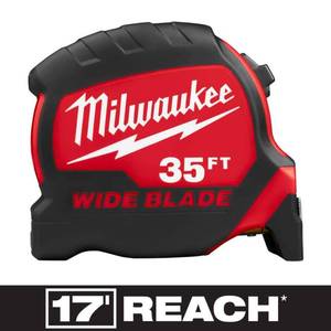lot 2063 image: Milwaukee-48-22-0235 35Ft Wide Blade Tape Measure