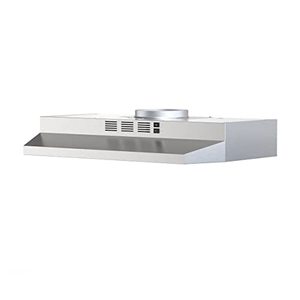 lot 3008 image: FIREGAS 30 inch Range Hood Under Cabinet, DuctedDuctless Convertible Stainless Steel Kitchen Range Hood with Rocker Button Control, 2 Speed Exhaust Fan, 300 CFM Aluminum Filter Included
