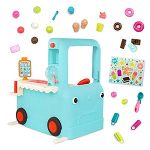 lot 3018 image: B. toys- Ice Cream Shoppe- Pretend Play Ice Cream Toys, Tablet &amp Accessories Interactive Food Truck for Toddlers, Kids Educational Pretend Play Set 2 Years 