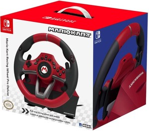 lot 3022 image: Hori - Mario Kart Racing Pro Deluxe for Nintendo Switch - Red - Retail $136.84