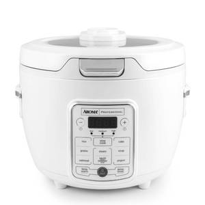 lot 3028 image: Aroma Housewares Professional 20-Cup(cooked)  4Qt. Digital Rice CookerMulticooker, Automatic Keep Warm and Saut�-then-Simmer Function, white (ARC-1230W)