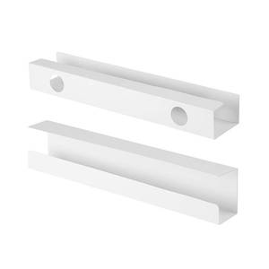 lot 3037 image: G-Pack Pro Under Desk Cable Management Tray - Metal Wire Organiers for Office and Home - Power Strip Holder - White 23.6 inch
