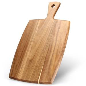 lot 3091 image: Best Acacia Wood Cutting Board with Handle Wooden Charcuterie Board Kitchen Chopping Boards for Bread Meat Cutting boards Fruit Cheese Serving Board Butcher Block Carving Board, 17 x 10