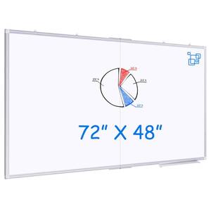 lot 4844 image: Large Whiteboard for Wall, maxtek 72 x 48 inches Magnetic Dry Erase Board, 6 x 4 Wall-Mounted White Board Message Memo Marker Board Foldable with Marker Tray for Office Home and School