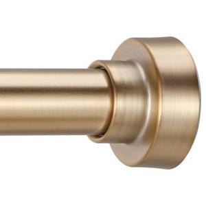 lot 4867 image: YNL Shower Curtain Rod Tension- No Drill, Never Rust, Non-Slip Spring Tension Rods for WindowBathroom, 42-73 inches, Shower Rod Stainless Steel, Warm Gold