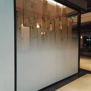lot 4869 image: HOHOFILM 5ft by 3.2ft Roll Semi-Privacy One Way Gradient Window Film White Dot Glass Tint Door Glass Decoration Stickers Self-Adhesive Decoration Film