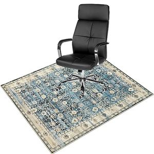 lot 4872 image: Anidaroel Home Office Chair Mat for Hardwood Floor, 48x60 Office Chair Rug Protector for Rolling Chair, Computer Gaming Chair Mat, Low Pile Carpet Floor Chair Mat
