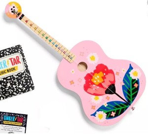 lot 3058 image: Tinker Tar Pink Beginners Single String Guitar