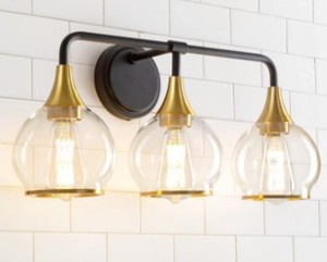 lot 3068 image: Hahzt 3 bulb Decorative Vanity Light