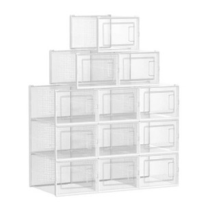 lot 4900 image: Stackable Shoe Box. 12 Pack.