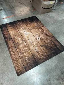 lot 1940 image: Floor Mat With A Plank Wood Design. 58 12In X 47 12In