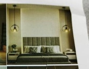 lot 2378 image: Dining Room Glass Globe Light Fixtures (2 Pack)