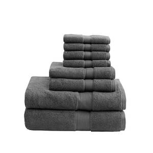 lot 2385 image: Cotton Bath Towel Set Gray (8 Pack)