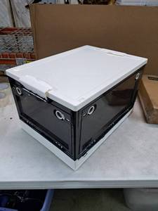lot 3244 image: Songmics Shoe Storage Box With Doors