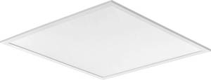 lot 4080 image: Lithonia Ligthing CPX 2X2 ALO7 SWW7 M4 Contractor Select CPX LED Panel, Switchable Lumens, 2 ft. x 2 ft, 3500K  4000K  5000K (DAMAGED CRACKED BOTTOM LEFT CORNER. DENTED RIGHT SIDE).