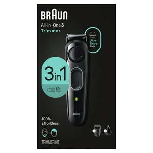 lot 4093 image: Braun All-in-One Style Kit Series 3 3430 3-in-1 Electric Trimmer for Men Black
