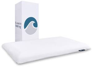 lot 4094 image: Bluewave Bedding Hyper Slim Gel Memory Foam Pillow for Stomach and Back Sleepers - Thin, Flat Design for Cervical Neck Alignment and Deeper Sleep (2.25-Inches Height, Standard Size)