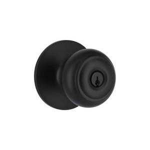 lot 6017 image: Defiant Hartford Matte Black Keyed Entry Door Knob