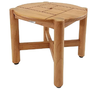 lot 1923 image: Spateak Asta Select Solid Accent Table In Brown