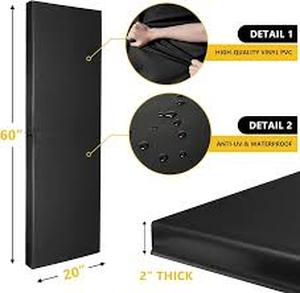 lot 3256 image: Wall Mount Protective Pad In Black