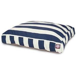 lot 1936 image: Majestic Pet Fluffy Pet Bed With Blue And White Stripes