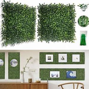 lot 2295 image: BYBETON Artificial Green Plant Wall Panel (12 Pack)