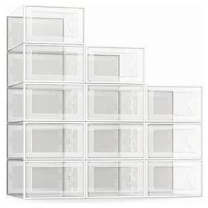 lot 2296 image: SEE SPRING Large Shoe Box Containers (12 Pack)