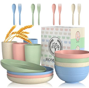lot 2303 image: Multicolored 12 Piece Dinnerware Set for Kids