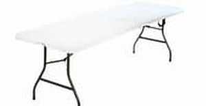 lot 2351 image: White Folding Table 8Ft X 30 Inch