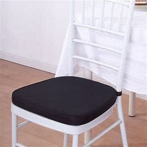 lot 2352 image: Black Chair Cushions (2 Pack)