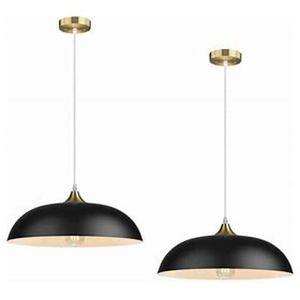 lot 2388 image: Emliviar Black & Gold Dome Light Fixture