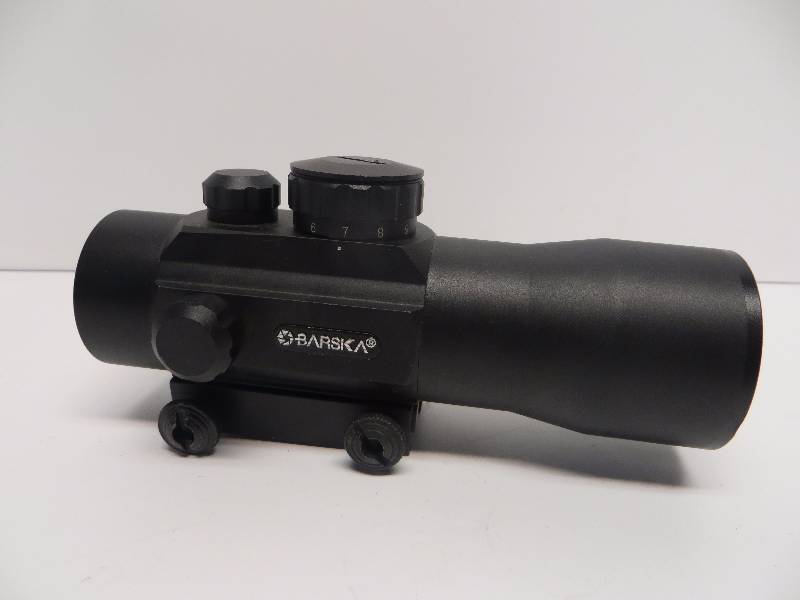 lot 1231 image: Barska Red Dot Sight 30mm Tube 2x 5 MOA Dot