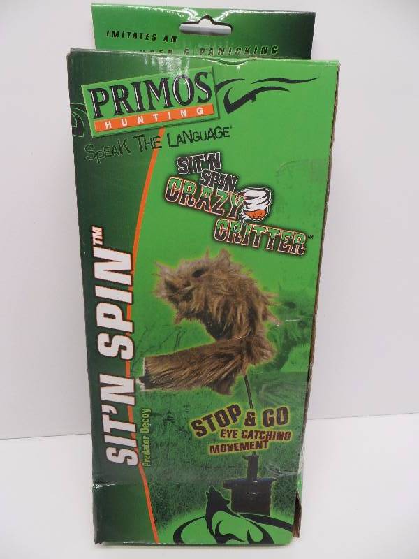 lot 1338 image: Primos Hunting Sitn Spin Crazy Critter Predator Decoy