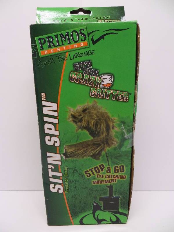 lot 1350 image: Primos Hunting Sitn Spin Crazy Critter Predator Decoy