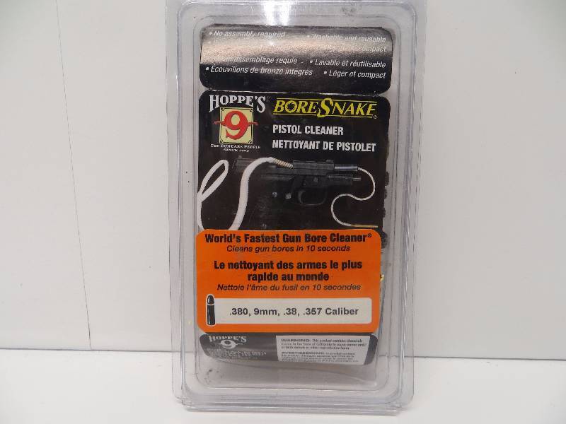 lot 1353 image: Hoppes Bore Snake .380, 9mm, .38, .357 Caliber