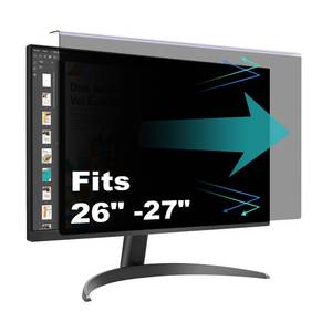 lot 15318 image: Pozlle Hanging Computer Privacy Screen Protector Shield Compatible for 2627 Inch Widescreen Desktop Monitor - Anti Glare & Blue Light Filter - Hanging Design for Easy OnOff