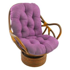 lot 15337 image: Blazing Needles Microsuede Tufted High Back Chair Cushion, 48 x 24, Ultra Violet