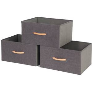 lot 15490 image: STORAGE MANIAC Storage Bins Extra Large, Foldable Storage Baskets with Handle, Fabric Clothes Storage Boxes for Shelves for Organizing Closet Shelf Nursery 15.35 W x 11.4 D x 8 H, Eve Grey 6-Pack