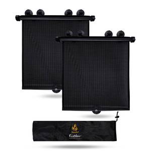 lot 15493 image: EcoNour Car Window Covers for Baby (2 Pack)  Retractable Car Window Shades for Protecting Kids, Passengers & Pets from Harmful Sun Rays  Car Sun Shade for Trucks  XXL (22��x24��)
