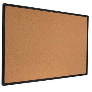 lot 15317 image: DexBoard Cork Board Bulletin Board for Wall, 24x36, Black Frame, Wall Mounted Decorative Hanging Pin Board, Perfect for Display and Organize in Office, School, Home Decor