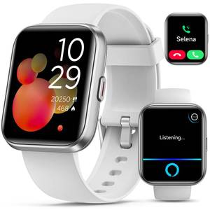 lot 15334 image: Smart Watches for Women Men, 2024 Smartwatch Android iOS Phone Compatible, Phone Call Accept Message Alexa, Sleep SpO2 Health Monitor, 1.8 Fitness Tracker Watch with 120 Sport Modes 110 Dials, White