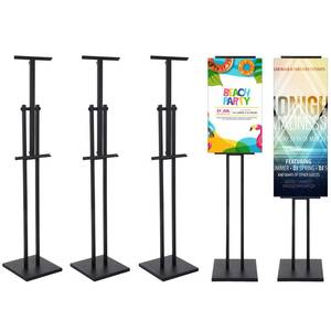 lot 15352 image: Honoson 5 Pcs Poster Display Stand, Adjustable Sign Stand up to 60 Inch, Quality Metal Poster Holder, Banner Sign Stand with Non Slip Mat Base Business Poster Holder for Board Foam Display