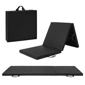 lot 15358 image: CAP Barbell All Purpose Folding Anti Tear Exercise Training Aerobic Fitness Gym & Gymnastics Balance Mat. 72L x 24W x 2Thick. BLACK
