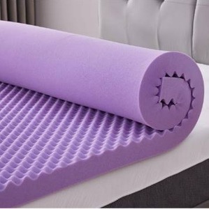 lot 15471 image: SINWEEK 2 Inch Egg Crate Memory Foam Mattress Topper Twin Size, Soft Mattress Pad for Back Pain Relief, Bed Topper, CertiPUR-US Certified, Purple